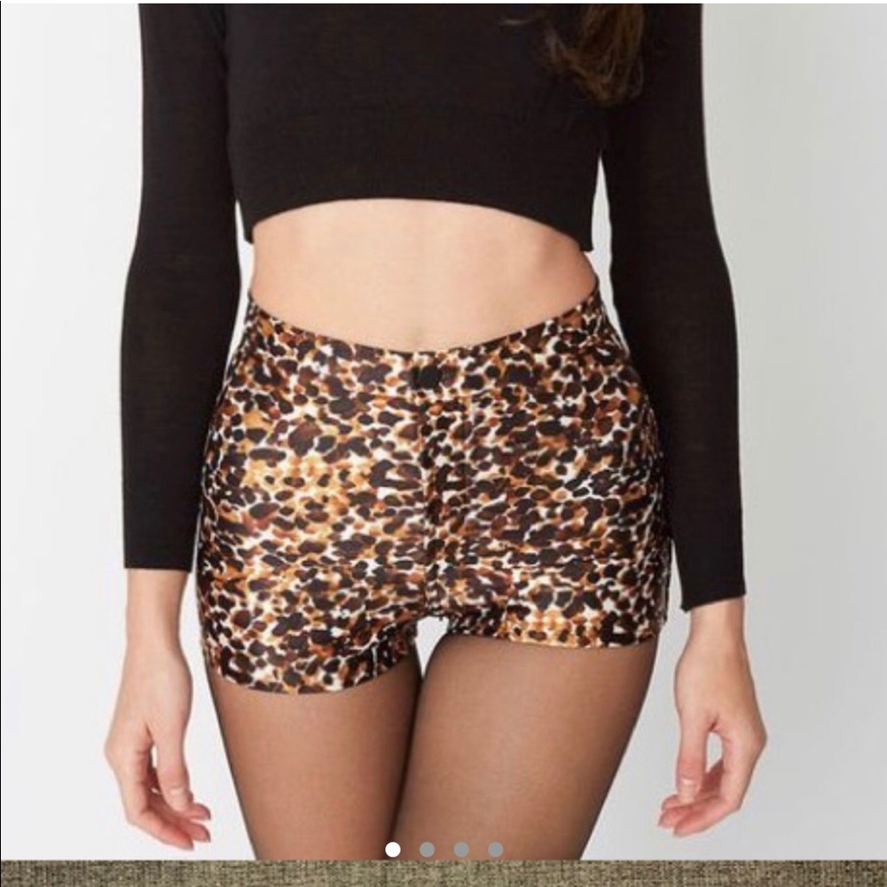 American apparel cheetah disco shorts